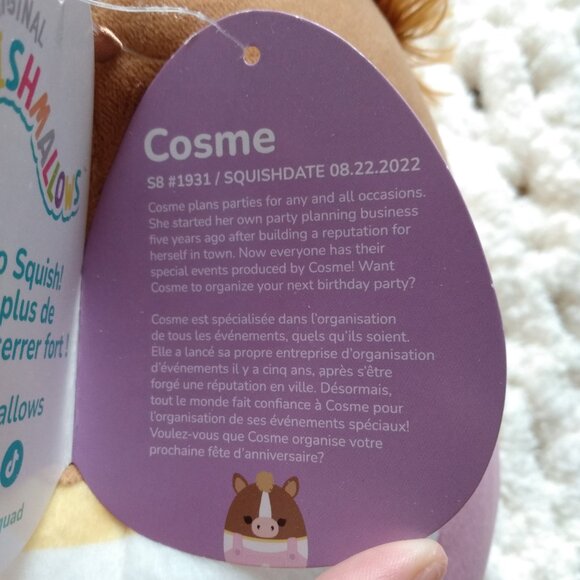 NWT Original Squishmallows 2023 Spring Edition 8" Cosme Horse Plush - Picture 9 of 9